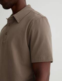 Bryce Polo Soft Mushroom Classic Short Sleeve Polo MENS TOPS Photo 6