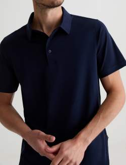 Bryce Polo Deep Navy Airluxe™ Classic Short Sleeve Polo MENS TOPS Photo 3