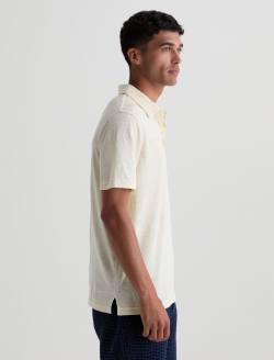 Bryce Polo Champagne Classic Linen Short Sleeve Polo MENS TOPS Photo 4