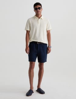 Bryce Polo Champagne Classic Linen Short Sleeve Polo MENS TOPS Photo 5