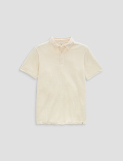 Bryce Polo Champagne Classic Linen Short Sleeve Polo MENS TOPS Photo 1