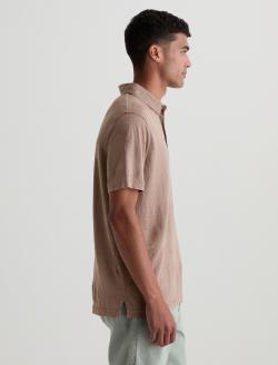 Bryce Polo Cork Classic Linen Short Sleeve Polo MENS TOPS Photo 4