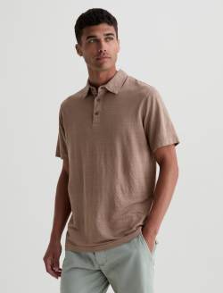 Bryce Polo Cork Classic Linen Short Sleeve Polo MENS TOPS Photo 7