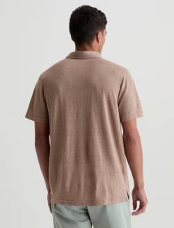 Bryce Polo Cork Classic Linen Short Sleeve Polo MENS TOPS Photo 8