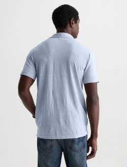 Bryce Polo Fresh Blue Classic Linen Short Sleeve Polo MENS TOPS Photo 8