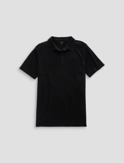 Bryce Polo True Black Classic Linen Short Sleeve Polo MENS TOPS Photo 1