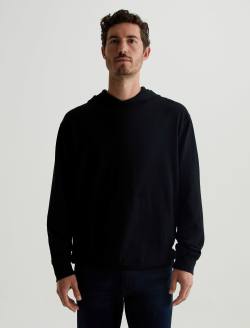 Wesley Hoodie True Black Relaxed  Hoodie MENS TOPS Photo 1