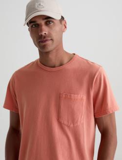 Nick Pocket Tee Heritage Orange Spritz Slim Fit Tee MENS TOPS Photo 3