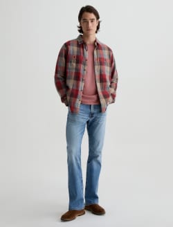 Nick Pocket Tee Heritage Pink Slim Fit Tee MENS TOPS Photo 5