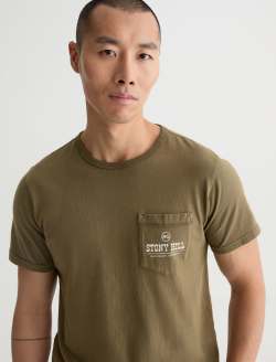 Nick Pocket Tee Stony Hill H. Coastal Moss Slim Fit Tee MENS TOPS Photo 3