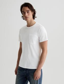 Nick Pocket Tee White Slim Fit Tee MENS TOPS Photo 7