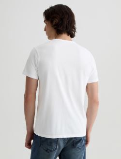 Nick Pocket Tee White Slim Fit Tee MENS TOPS Photo 8
