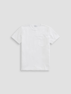 Nick Pocket Tee White Slim Fit Tee MENS TOPS Photo 1