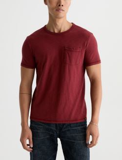 Nick Pocket Tee Sulfur Tannic Red Slim Fit Tee MENS TOPS Photo 2
