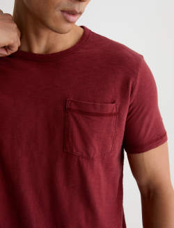 Nick Pocket Tee Sulfur Tannic Red Slim Fit Tee MENS TOPS Photo 3