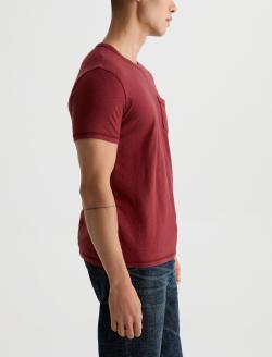 Nick Pocket Tee Sulfur Tannic Red Slim Fit Tee MENS TOPS Photo 4