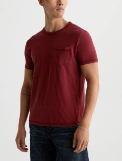 Nick Pocket Tee Sulfur Tannic Red Slim Fit Tee MENS TOPS Photo 7