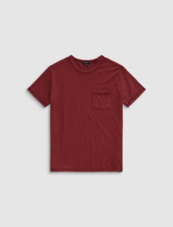 Nick Pocket Tee Sulfur Tannic Red Slim Fit Tee MENS TOPS Photo 1