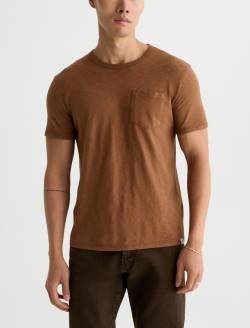 Nick Pocket Tee Sulfur Worn Brass Slim Fit Tee MENS TOPS Photo 2