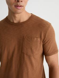 Nick Pocket Tee Sulfur Worn Brass Slim Fit Tee MENS TOPS Photo 3