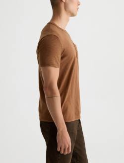 Nick Pocket Tee Sulfur Worn Brass Slim Fit Tee MENS TOPS Photo 4