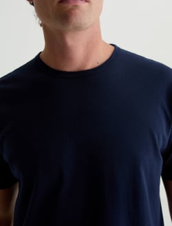 Bryce Crew Deep Navy Classic Crew Neck MENS TOPS Photo 2