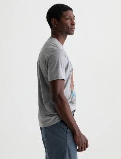 Bryce Crew Poolside View Heather Grey Classic Tee MENS TOPS Photo 4