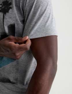 Bryce Crew Poolside View Heather Grey Classic Tee MENS TOPS Photo 6