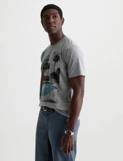 Bryce Crew Poolside View Heather Grey Classic Tee MENS TOPS Photo 7