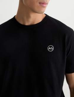 Bryce Crew AG Chest Logo True Black Classic Tee MENS TOPS Photo 3