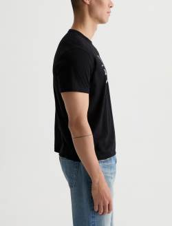 Bryce Crew P Ag Distress Logo True Black Classic Tee MENS TOPS Photo 4