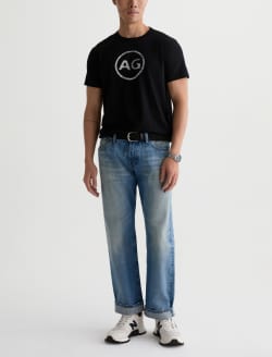 Bryce Crew P Ag Distress Logo True Black Classic Tee MENS TOPS Photo 5
