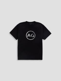 Bryce Crew P Ag Distress Logo True Black Classic Tee MENS TOPS Photo 1