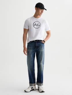 Bryce Crew AG Distress Logo True White Classic Tee MENS TOPS Photo 5