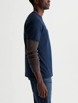 Bryce Crew Indigo Sessions Deep Navy Classic Graphic Tee MENS TOPS Photo 4