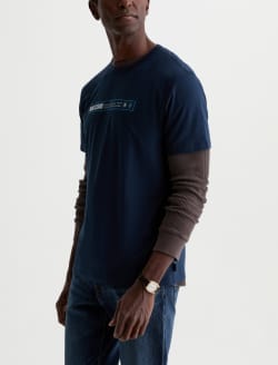 Bryce Crew Indigo Sessions Deep Navy Classic Graphic Tee MENS TOPS Photo 7