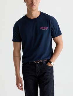 Bryce Crew Jazz Night Deep Navy Classic Graphic Tee MENS TOPS Photo 2