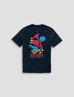Bryce Crew Jazz Night Deep Navy Classic Graphic Tee MENS TOPS Photo 9