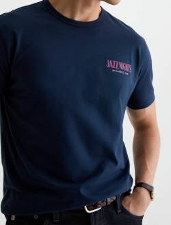 Bryce Crew Jazz Night Deep Navy Classic Graphic Tee MENS TOPS Photo 3