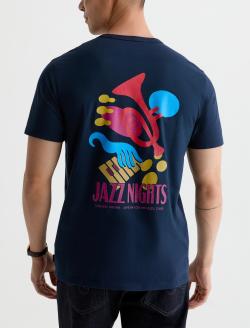 Bryce Crew Jazz Night Deep Navy Classic Graphic Tee MENS TOPS Photo 8