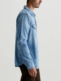 Aiden Western Shirt Glisten Classic Denim Shirt MENS TOPS Photo 3