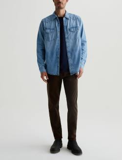 Aiden Western Shirt Glisten Classic Denim Shirt MENS TOPS Photo 4