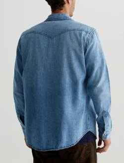 Aiden Western Shirt Glisten Classic Denim Shirt MENS TOPS Photo 7