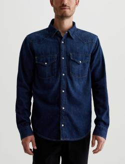 Aiden Western Shirt Tactile Classic Denim Shirt MENS TOPS Photo 1