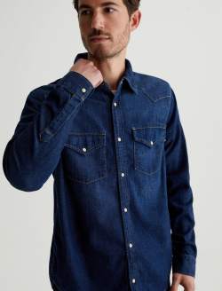 Aiden Western Shirt Tactile Classic Denim Shirt MENS TOPS Photo 2