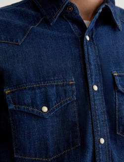Aiden Western Shirt Tactile Classic Denim Shirt MENS TOPS Photo 5