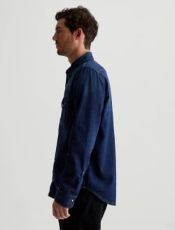 Aiden Western Shirt Tactile Classic Denim Shirt MENS TOPS Photo 6
