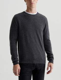 Beck Crew Legendary Grey Classic Long Sleeve Crew Neck Cashmere Sweater MENS TOPS Photo 2