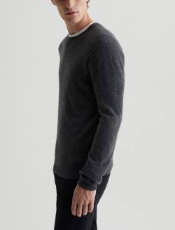 Beck Crew Legendary Grey Classic Long Sleeve Crew Neck Cashmere Sweater MENS TOPS Photo 6