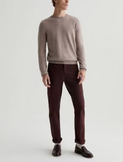 Beck Crew Urban Taupe Classic Long Sleeve Crew Neck Cashmere Sweater MENS TOPS Photo 6
